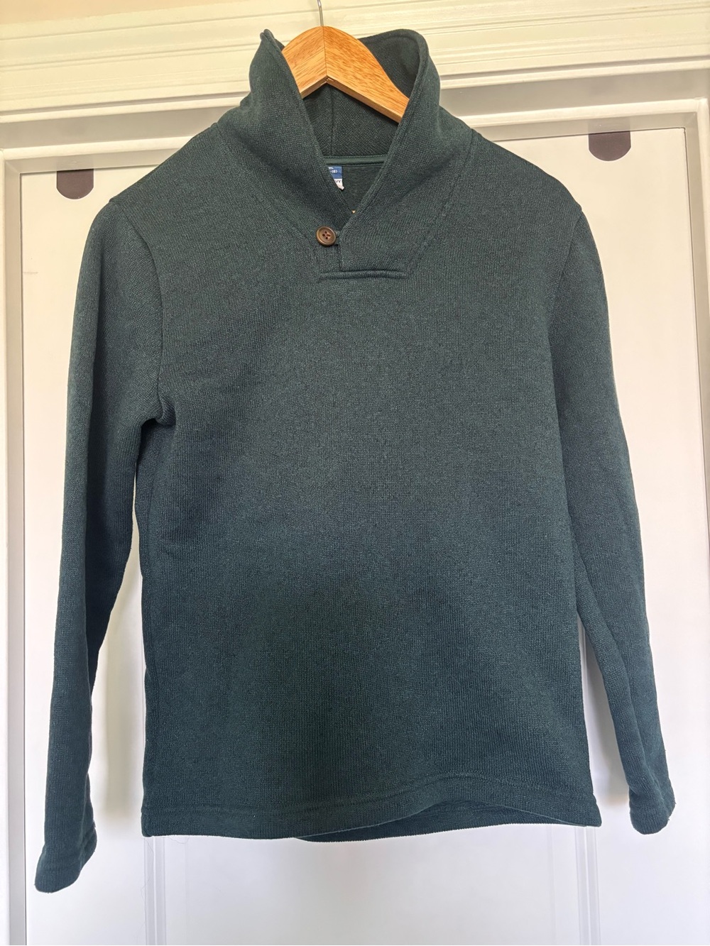 Old Navy Boys XL 14-16 Forest Green Shawl Collar Pullover Sweater